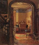 Eastman Johnson Not at Home oil on canvas